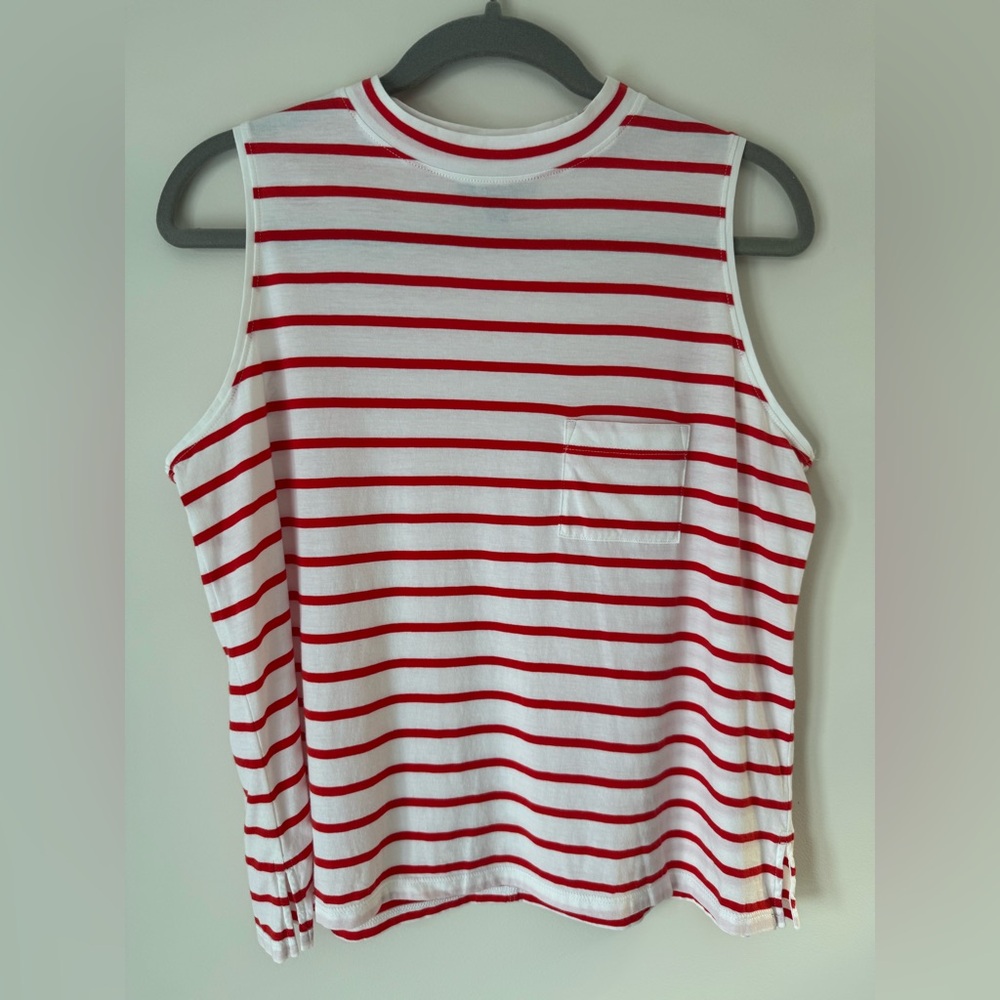 AYR Red and White Striped Tank Top